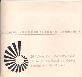 Universidade Federal da Bahia. 2º Concerto Popular - Temporada de 1966. Salão Nobre da Reitoria. ...