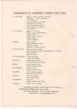 Orquestra Clássica da Universidade Federal de Minas Gerais. Concerto para a Juventude. Ano III Concerto XI. Regência Maestro Sergio Magnani e solista Berenice Menegale.