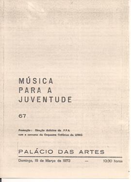 Música para a Juventude 67. Palácio das Artes. Orquestra Sinfônica da Universidade Federal de Min...