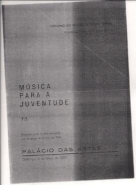 Música para a Juventude 73. Palácio das Artes. Orquestra de Câmara da Universidade Federal de Min...