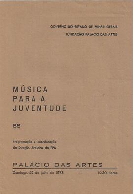 Música para a Juventude 88. Palácio das Artes. Orquestra Sinfônica da Universidade Federal de Min...