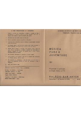 Música para a Juventude 101. Palácio das Artes. Sérgio Magnani ao piano e Rosie Farol, soprano.