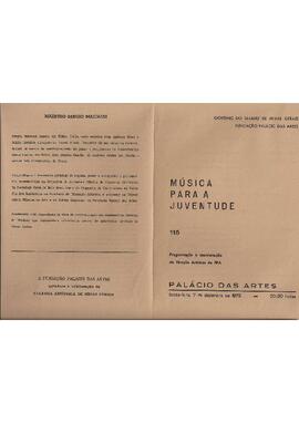 OSUFMG e pianistas Jacques Klein e Magdala Costa - 07/12/1973