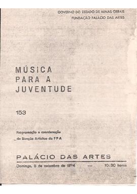 Piano: Sergio Magnani, meio-soprano: Ana Maria Martins - 08/09/1974