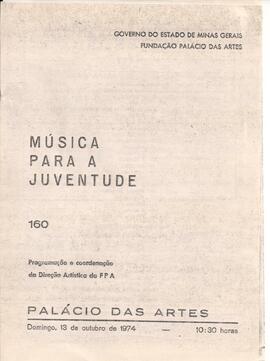 Música para a Juventude 160. Palácio das Artes. Orquestra Sinfônica da Universidade Federal de Mi...