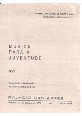 OSUFMG, narrador Joaquim Costa, piano: Sergio Magnani e Regina Amaral - 13/10/1974 