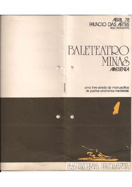Carmina Burana pelo Baleteatro Minas - Abril 1978