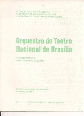 Orquestra do Teatro Nacional de Brasília. Teatro Nacional de Brasília, DF. Temporada de 1984.