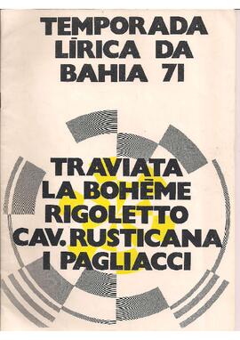 Temporada Lírica. Salvador, Bahia
