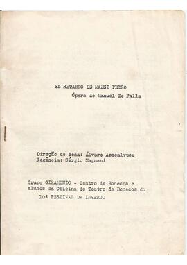 Teatro Municipal, Ouro Preto. De Falla: El Retablo de Maese Pedro