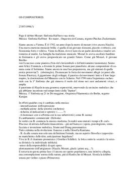 Haydn Sinfonia nº 1. Ópera: tenor ligeiro e tenor lírico.