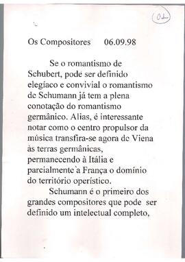Schumann Sonata nº2 para violino e piano e Quinteto com piano.