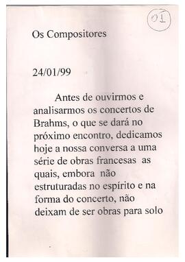 Concertos (continuação): Max Bruch e Dvorak.