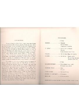 Cultura Artística de Minas Gerais. Temporada de 1972 - 16º Concerto. Sergio Magnani ao piano e soprano Ilka Machado. Palácio das Artes.