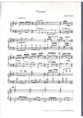 Toccata em ré menor - impressa e manuscrita