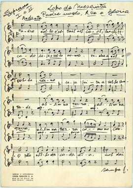 Padre Nosso, Ave e Glória - Partes de coro e instrumentos