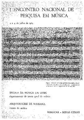 MAGNANI, Sergio. Histórico de um trabalho de restauração de obras musicais do século XVIII