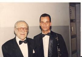 Sergio Magnani com Daniel da Costa Campos, clarinetista, na Escola de Música da Universidade Fede...