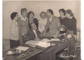 Sergio Magnani na RAI com colegas, 8 assinaturas.