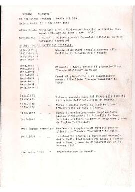 Currículo datilografado de Sergio Magnani. Data atribuída: 12/1950.
