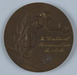 Medalha da União Estadual dos Estudantes. 07/09/1961. X Festival Universitário de Arte.